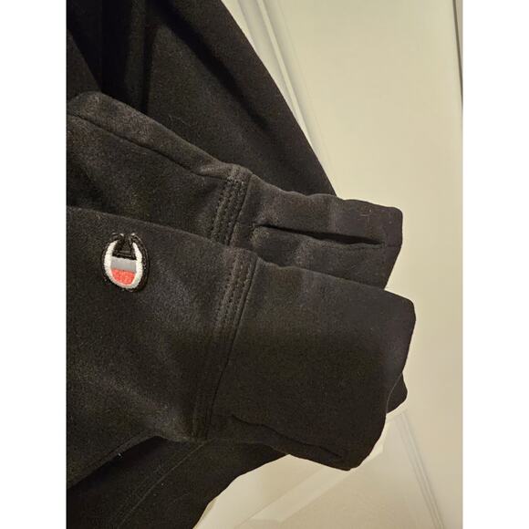 Champion Hoodie Men’s Medium – Black Pullover Script Logo Sweatshirt - Picture 4 of 6